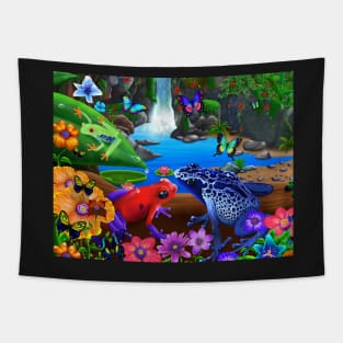 Jungle Frogs Tapestry