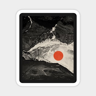 Red moon Minimal landscape 8 Magnet