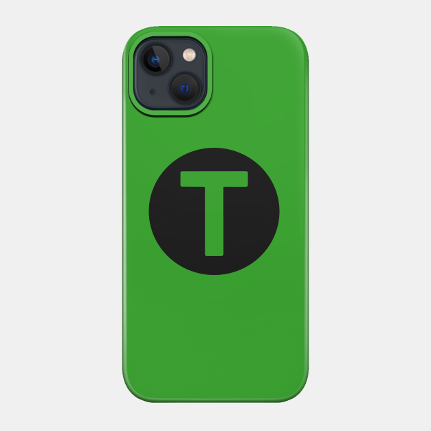 letter t green - T - Phone Case