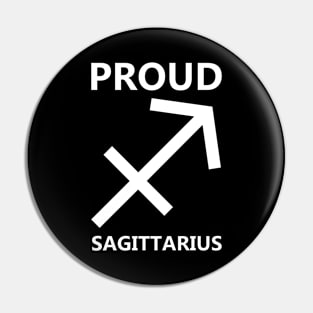 Proud Sagittarus White Pin