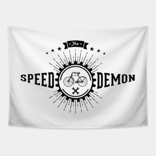 The Speed Demon: Cool Cycling Bike Shirts for Bicylce Lovers Tapestry