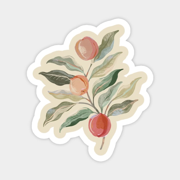 Painterly Peaches Magnet by Rebelform