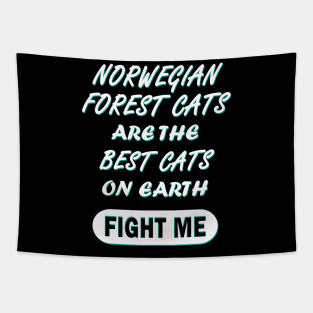 Norwegian Forest Cat  Kitty Saying Tapestry