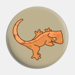 Flame Crested Gecko - Yellow Tiger Pin