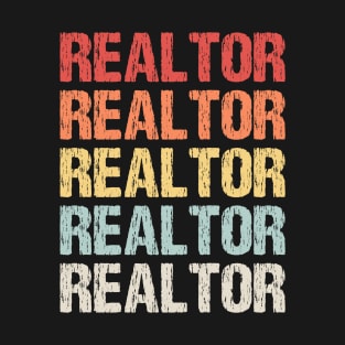 Realtor Vintage Fathers Day Gift Funny Retro Vintage T-Shirt