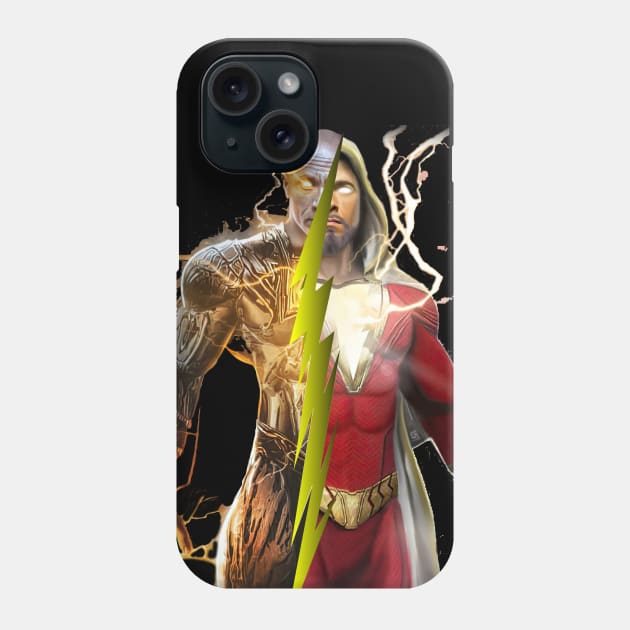 Black Adam x Shazam. Phone Case by Pixy Official