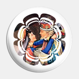 King and Queen Fantastic Casino Poker Retro Vintage Comic Pin