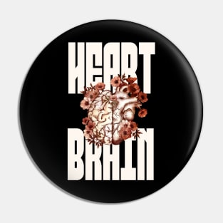 Right balance between head and heart, vintage style Pin