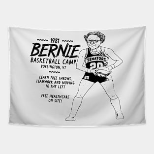 Retro Bernie Sanders Basketball Camp // Funny Bernie Sanders Baller Retro Tapestry