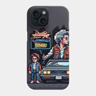 Back to the future pixelated art Phone Case