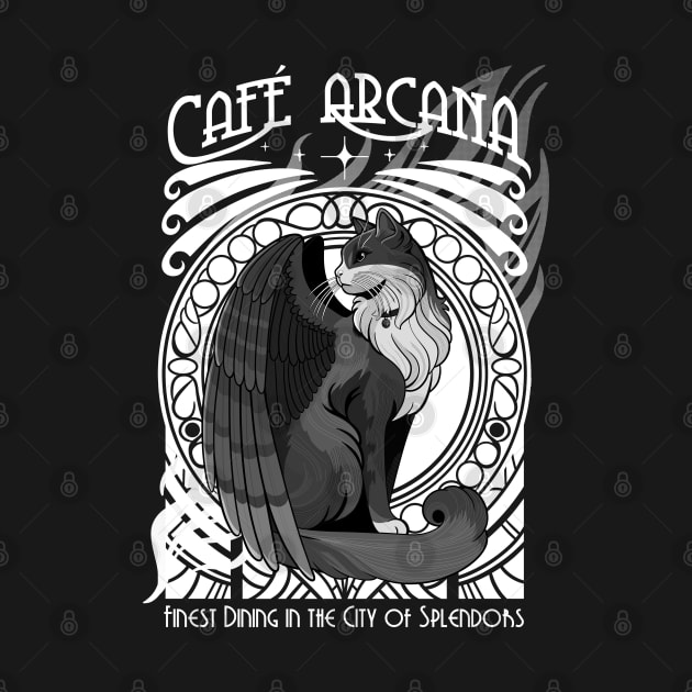 Cafe Arcana - Black and White by Milmino