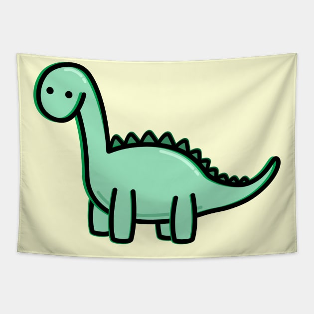 Cute Dino Tapestry by happyfruitsart