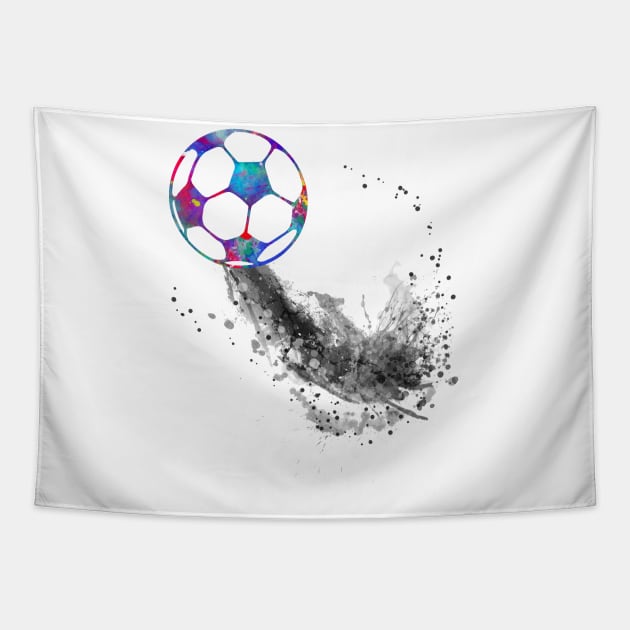 Soccer ball Tapestry by RosaliArt