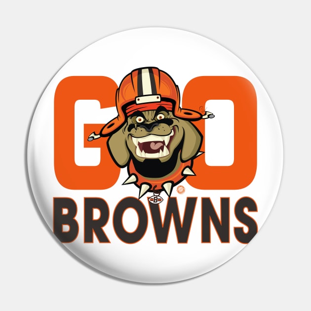 Cleveland Browns BullDawg - Go Browns Pin by Goin Ape Studios