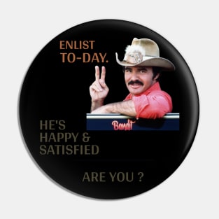 En list today he's happy and satisfied are you Pin