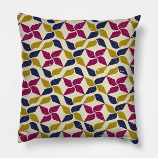 Geometric Floral Repeating Shapes Pillow