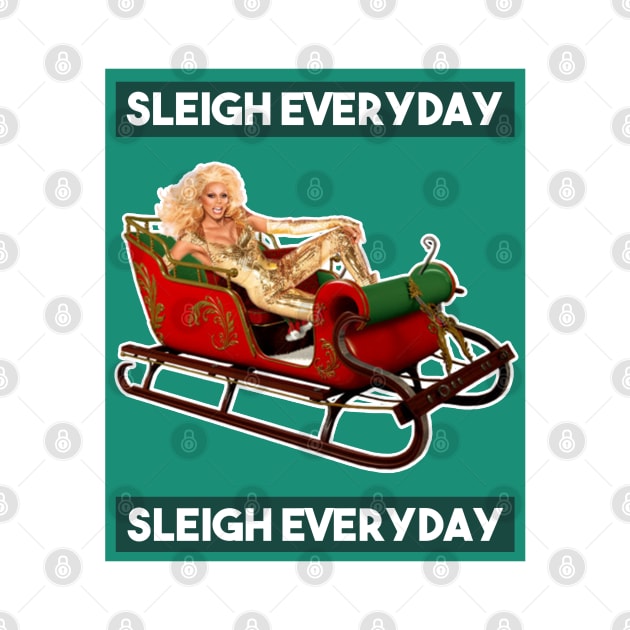 Sleigh Everyday RuPaul Christmas Knit by Angel arts