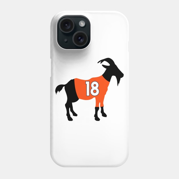 Peyton Manning GOAT Phone Case by cwijeta