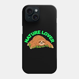 Nature lovers sloth illustration design Phone Case