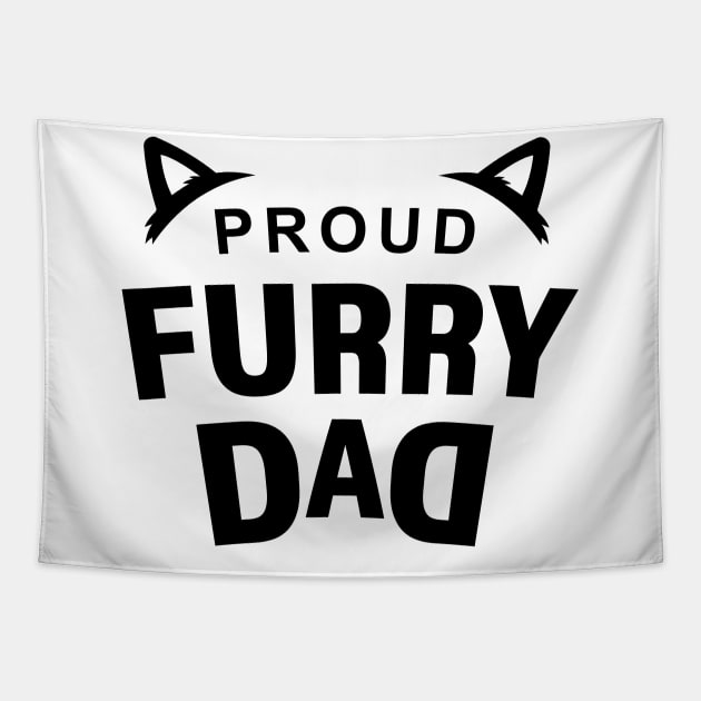 Proud Furry Dad Tapestry by AbdieTees