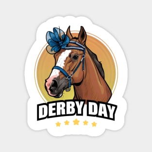 Funny Derby Day 2024 Horse racing Fascinator Hat Derby Party Magnet