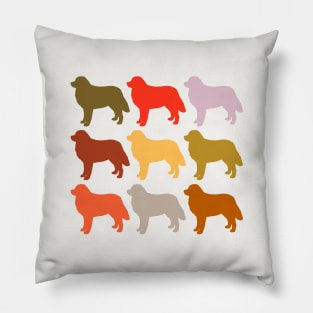 Bernese Mountain Dog in Rainbow Colors Pillow