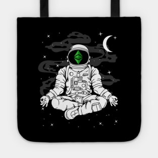 Astronaut Yoga Ethereum Classic ETH Coin To The Moon Crypto Token Cryptocurrency Blockchain Wallet Birthday Gift For Men Women Kids Tote