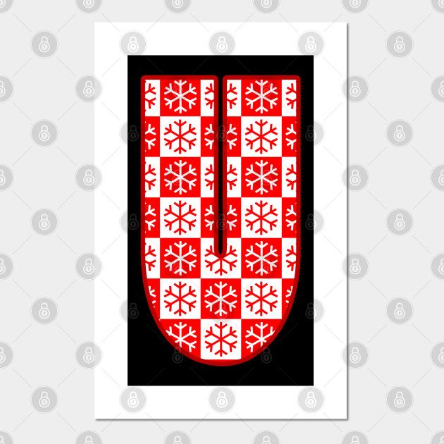 Initial Letter U Christmas Pattern Winter Snowflake Initial Letter U Christmas Posters And Art Prints Teepublic