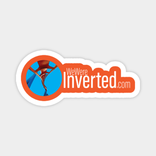We Were Inverted Logo | Blue Circle | White Text Magnet