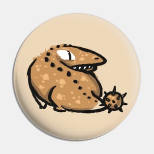 Club-Tailed Lizard Doodle Monster Pin