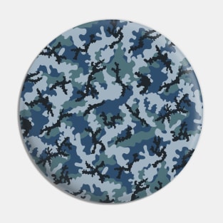 Navy Camouflage Pattern Pin