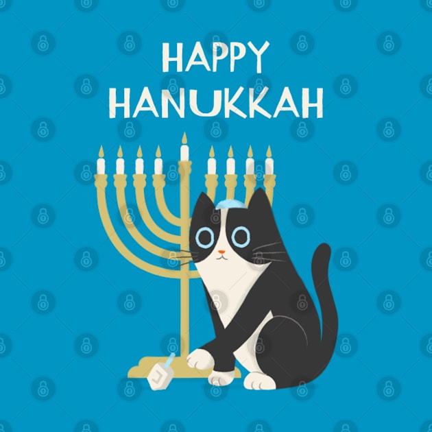 Happy Hanukkah Kitty cat by Sephardic Balabusta