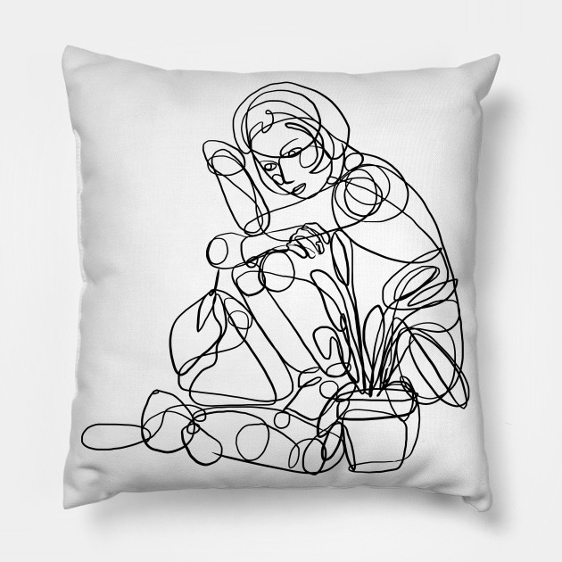 Matilda And Her Plant Leon The Professional Pillow Teepublic Natalie portman's breakthrough movie turns 20 years old this week. teepublic