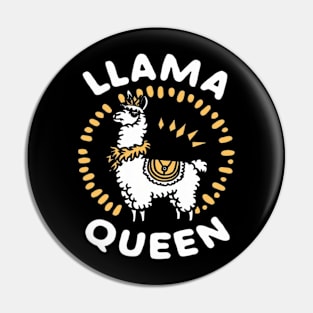 Llama Drama Queen Funny Llama posing shirt Pin