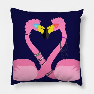 Punk Flamingos Pillow