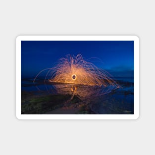 Steel Wool Spinning at London Bridge, Portsea, Victoria, Australia. Magnet