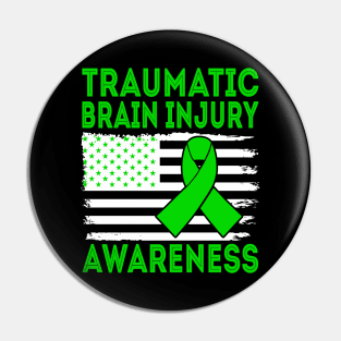 Traumatic Brain Injury Awareness Pin