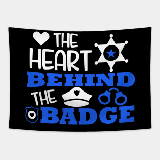 The Heart Behind The Badge Police Officer Tapestry