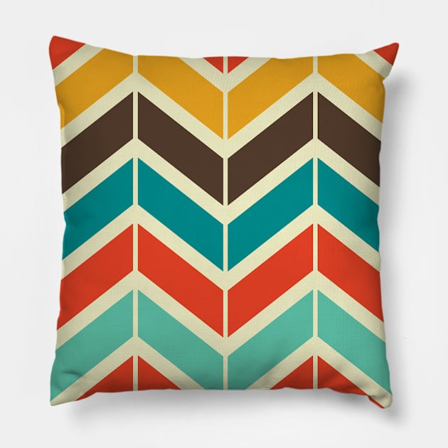 Modern Retro Neck Gator Chevron Modern Retro Pillow by DANPUBLIC