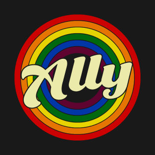 Ally lgbt pride raibow color T-Shirt