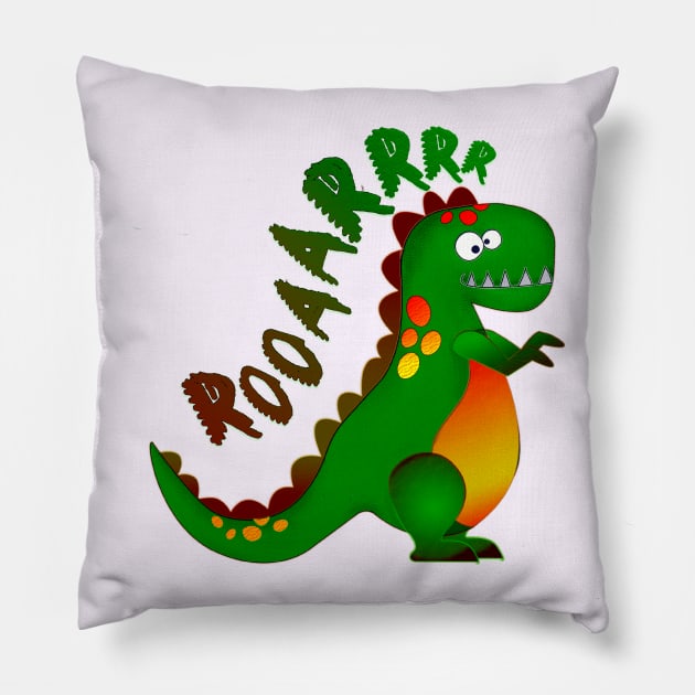 Dinosaur Pillow by Virginia Picón