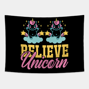 Believe Unicorn  T Shirt For Women Men Tapestry