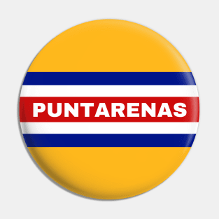 Puntarenas City in Costa Rican Flag Colors Pin