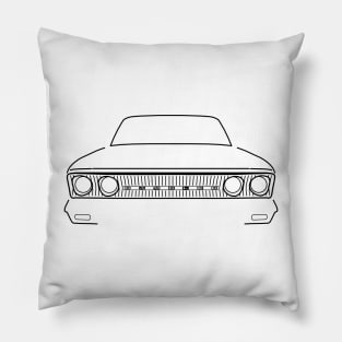 1963 AMC Rambler classic car black outline graphic Pillow