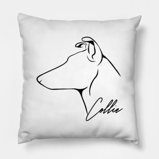 Smooth Collie profile dog lover Pillow