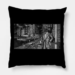 The Man In The New York's Back Alley Pillow