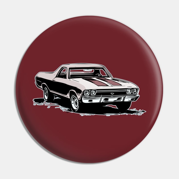 Red 68 El Camino Pin by ZoeysGarage