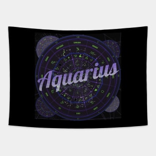 Aquarius Zodiac Astrology Tapestry