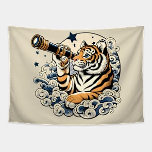 Astronomy tiger Tapestry