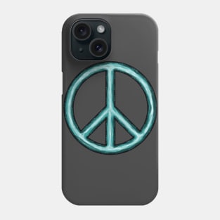 Serene Blue Peace Sign Phone Case